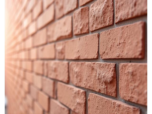 Gros plan sur un mur en briques monomur haute performance thermique avec mortier fin.