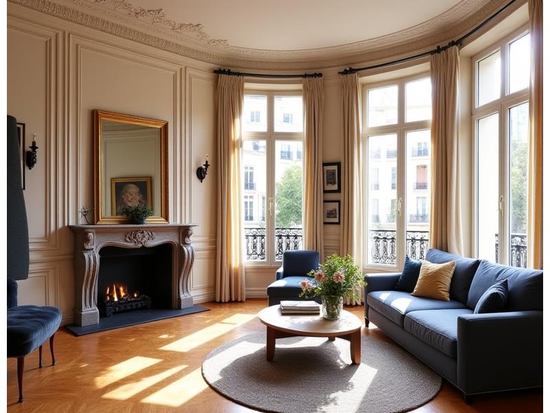 Intérieur élégant et moderne d'un appartement haussmannien rénové à Lyon Presqu'île