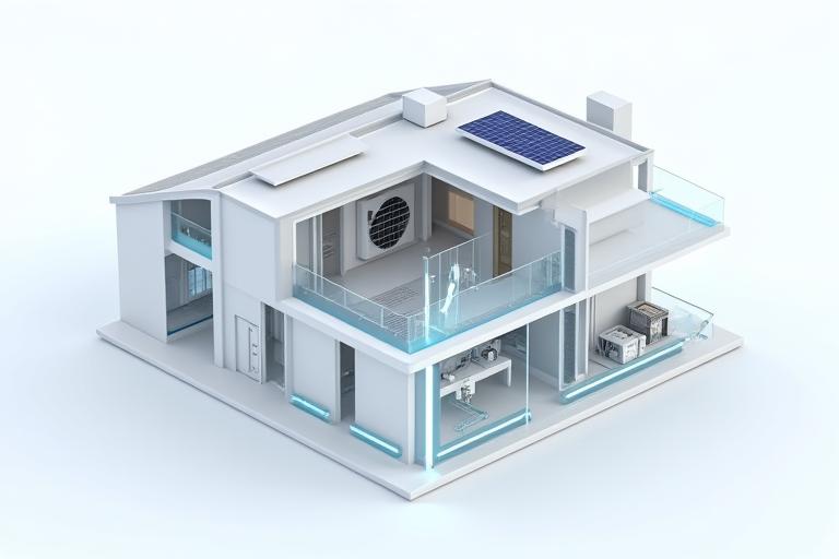 Schéma explicatif d'un système de ventilation double flux ou d'une pompe à chaleur