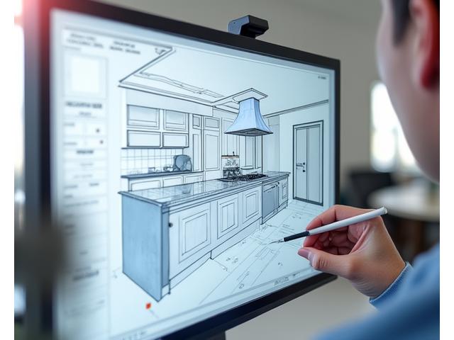 Rendu 3D d'une cuisine moderne et lumineuse conçue par Aurionextralith88
